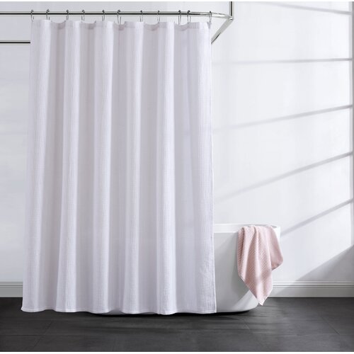 Kenneth Cole Waffle Solid Single Shower Curtain And Reviews Wayfair